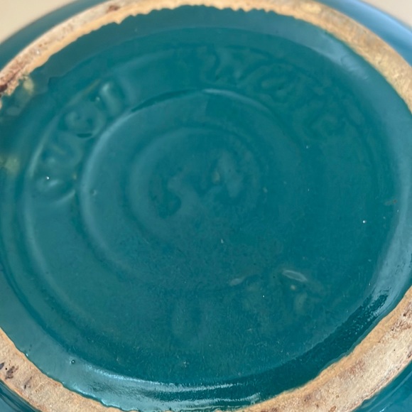 Vintage Oven Ware Drip Glaze Green Mixing Bowl - Picture 4 of 12